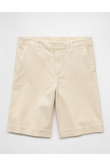 AE 11 Stretch High-Waisted Trouser Short Women's Cream 6