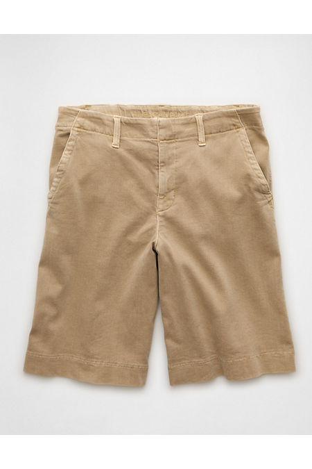AE 11 Stretch High-Waisted Trouser Short Women's Khaki 6