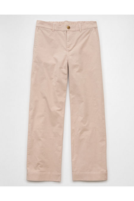 AE Stretch Stovepipe Khaki Pant Women's Rose 8 Long