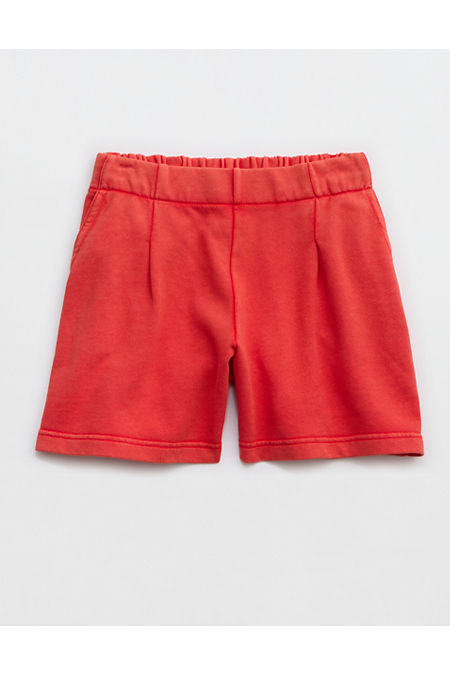 Aerie New Heights Trouser Fleece Short Women's Bright Red L