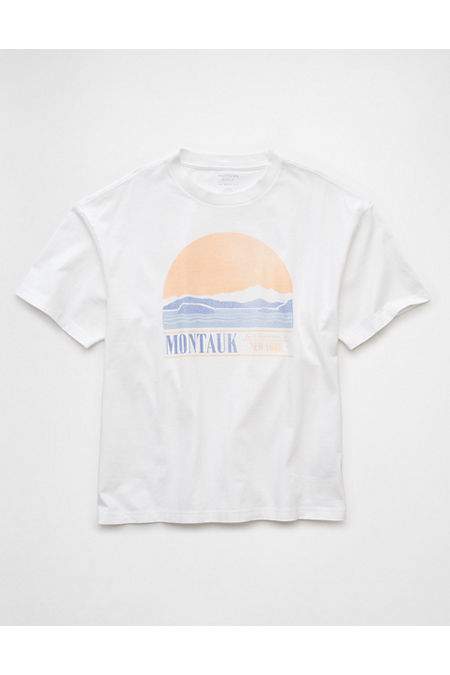 AE Boxy Destination Graphic T-Shirt Men's White XL