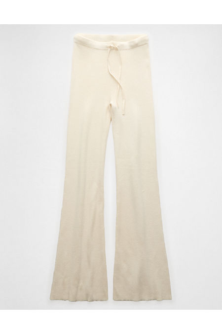 AE Mid-Rise Bootcut Sweater Lounge Pant Women's Cream XXL