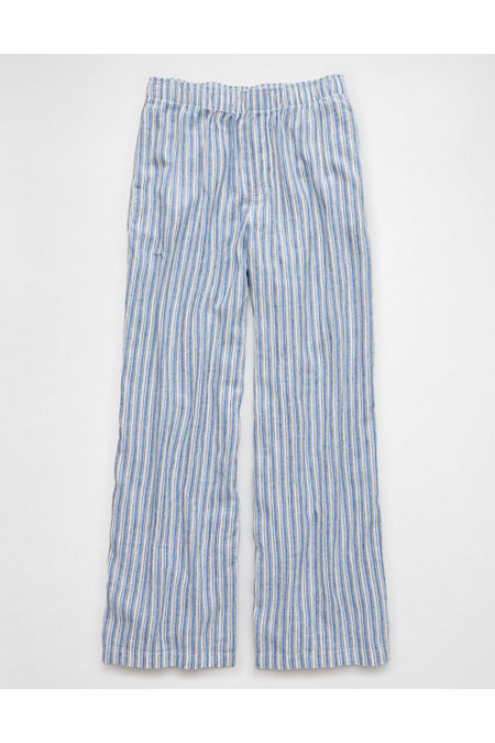 AE Weekend Vibes Linen-Blend Pull-On Pant Women's Blue XS