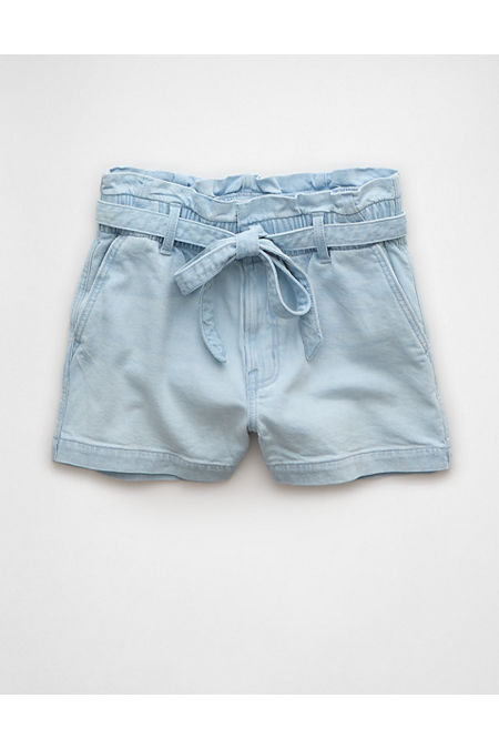 AE Stretch Paper Bag Denim Mom Short Women's Skylight 20