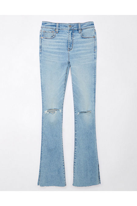 AE Next Level High-Waisted Ripped Skinny Kick Jean Women's Horizon 14 X-Short