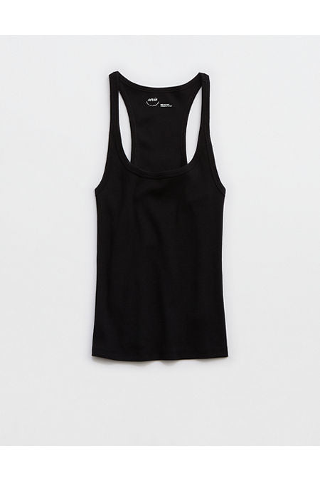 Aerie Easy Does It Tank Top Women's True Black XS