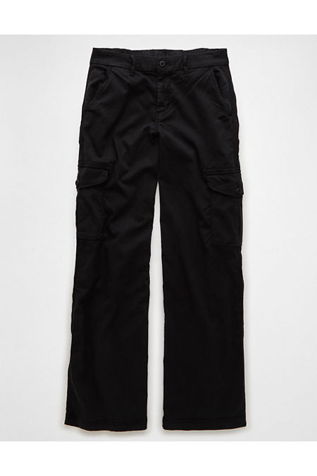 AE Dreamy Drape Cargo Trouser Women's Black 0 Short