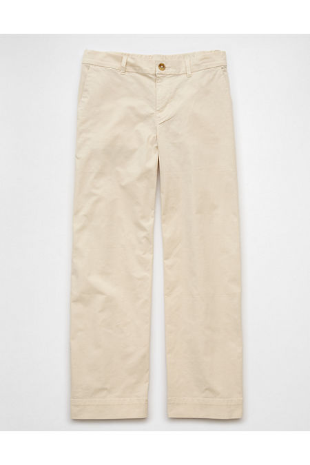 AE Stretch Stovepipe Khaki Pant Women's Ivory 4 Long