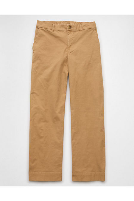 AE Stretch Stovepipe Khaki Pant Women's Camel 12 Long