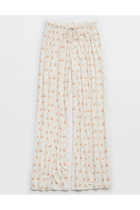 Aerie Real Soft Rib Trouser PJ Women's White M