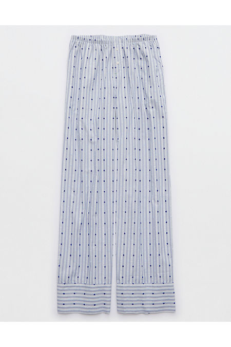Aerie Off-Duty Poplin Trouser PJ Women's Ocean Sky XXS