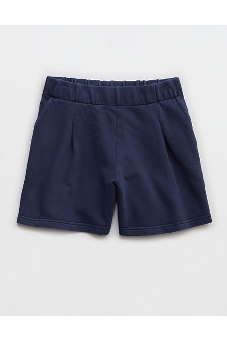 Aerie New Heights Trouser Fleece Short Women's Navy XS