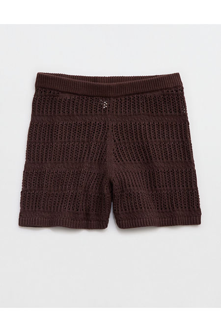 Aerie Crochet Short Women's Deep Earth L