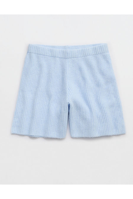 Aerie unREAL Sweater Short Women's Eyelet Blue XL