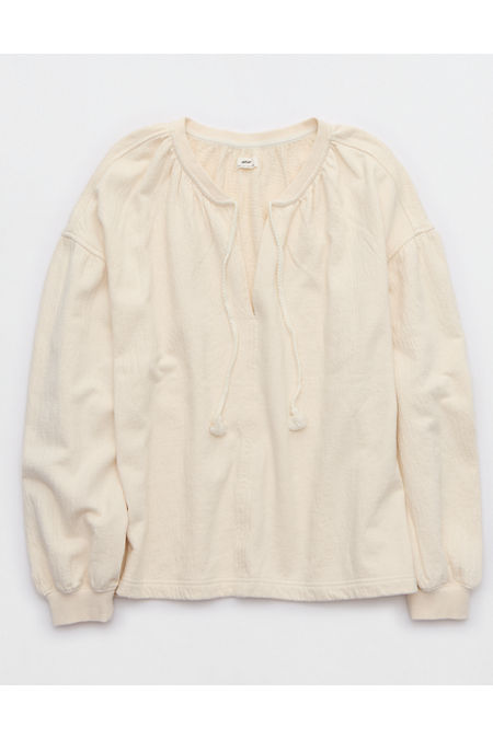 Aerie Easy Street Sweatshirt Women's Natural XL