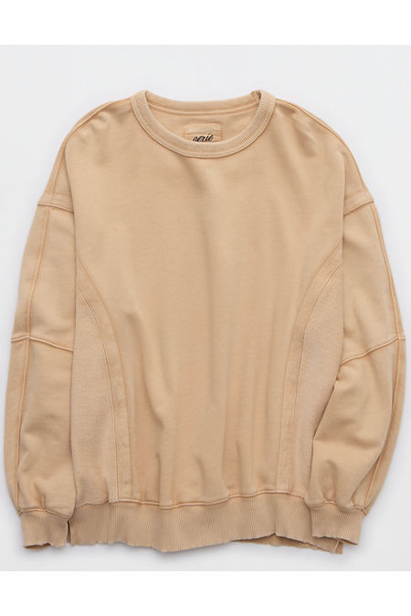 Aerie Keep It Light Crew Sweatshirt Women's Koko Brown XXL