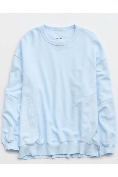Aerie Keep It Light Crew Sweatshirt Women's Eyelet Blue XS