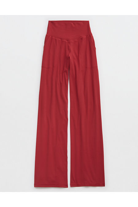 OFFLINE By Aerie Real Me XTRA High Waisted Trouser Women's Summer Burgundy XL Long