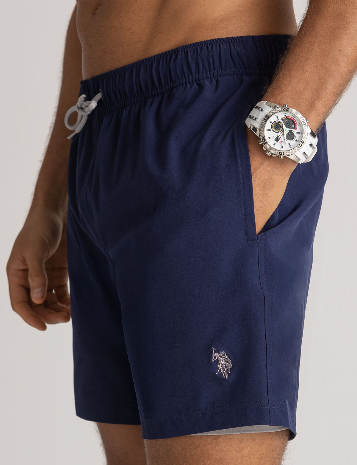 U.S. Polo Assn. - Mens 7" Stretch Compression Swim Shorts - Size XL