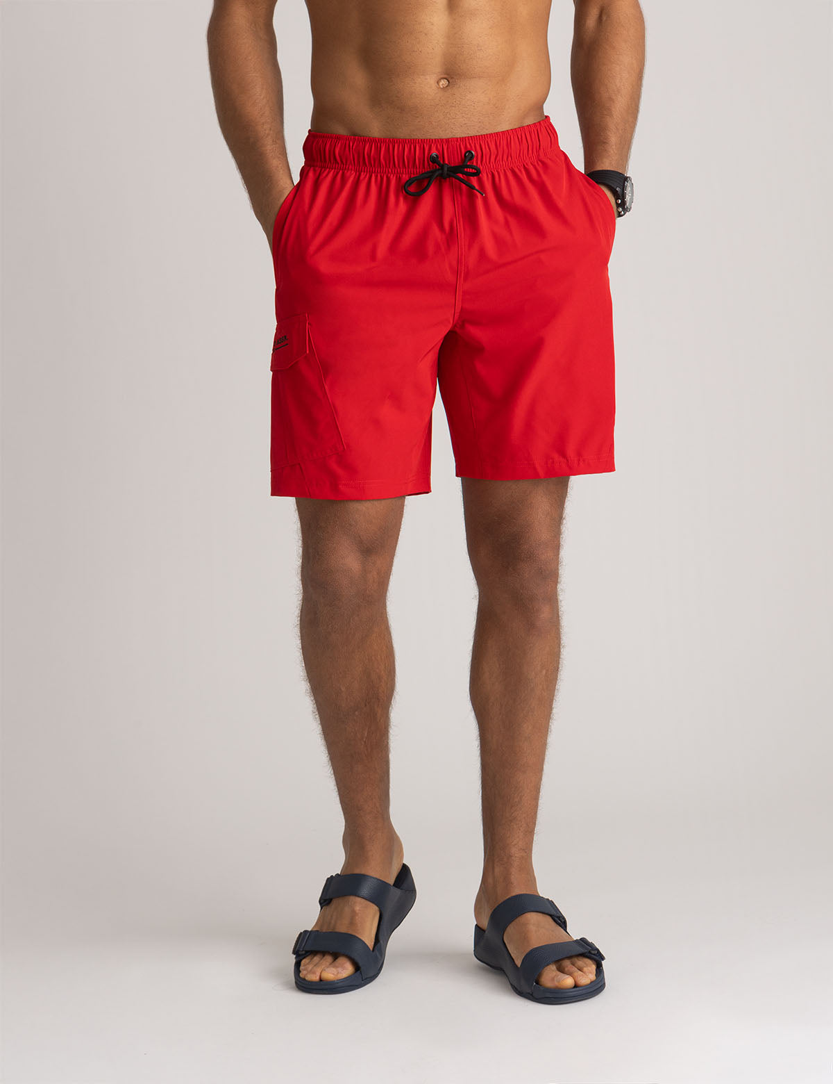 U.S. Polo Assn. - Mens 8.5" Zip Cargo Swim Shorts - Size M