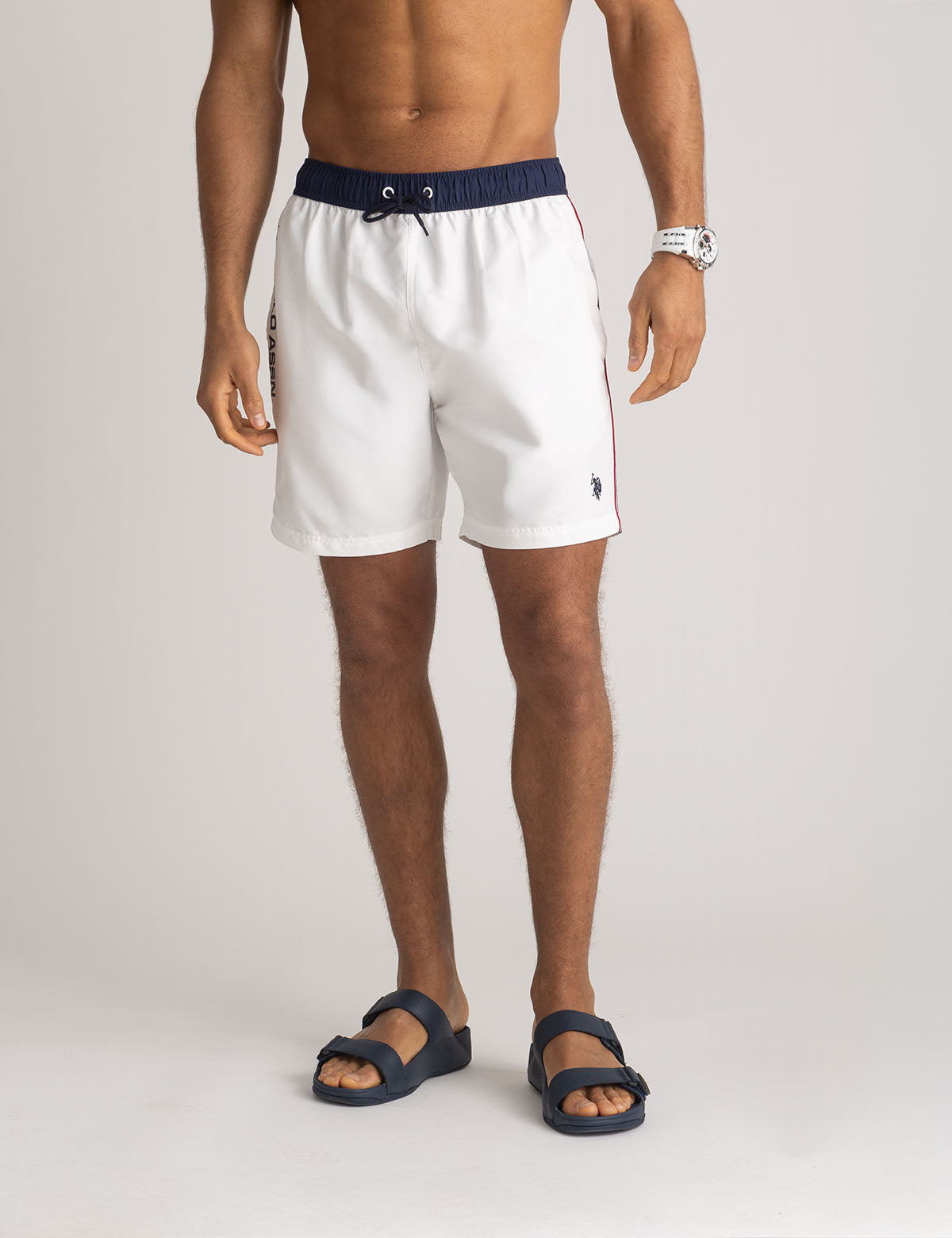 U.S. Polo Assn. - Mens 7" Side Panel Swim Shorts - Size XL