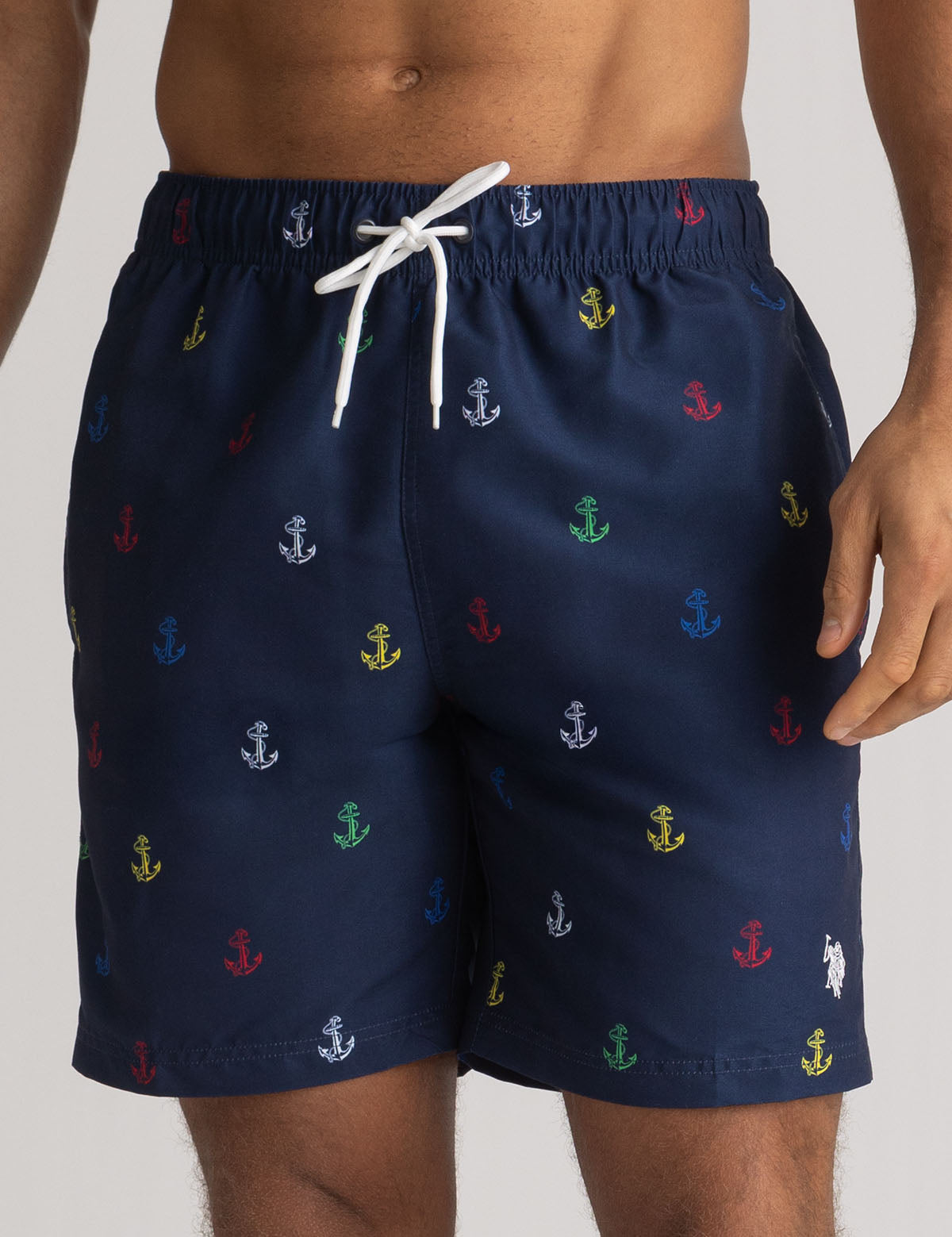 U.S. Polo Assn. - Mens 7" Anchor Swim Shorts - Size XL