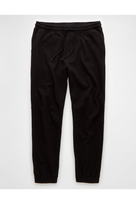 AE 24/7 Textured Fleece Jogger Men's Black S Tall