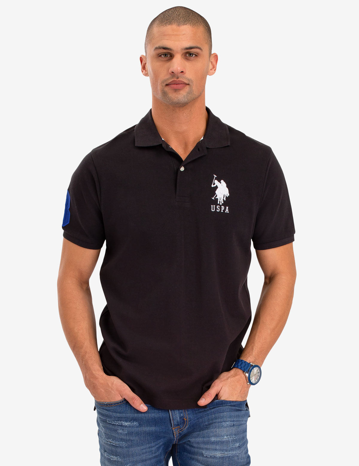 U.S. Polo Assn. - Mens Big Logo Solid Polo Shirt - Size XL