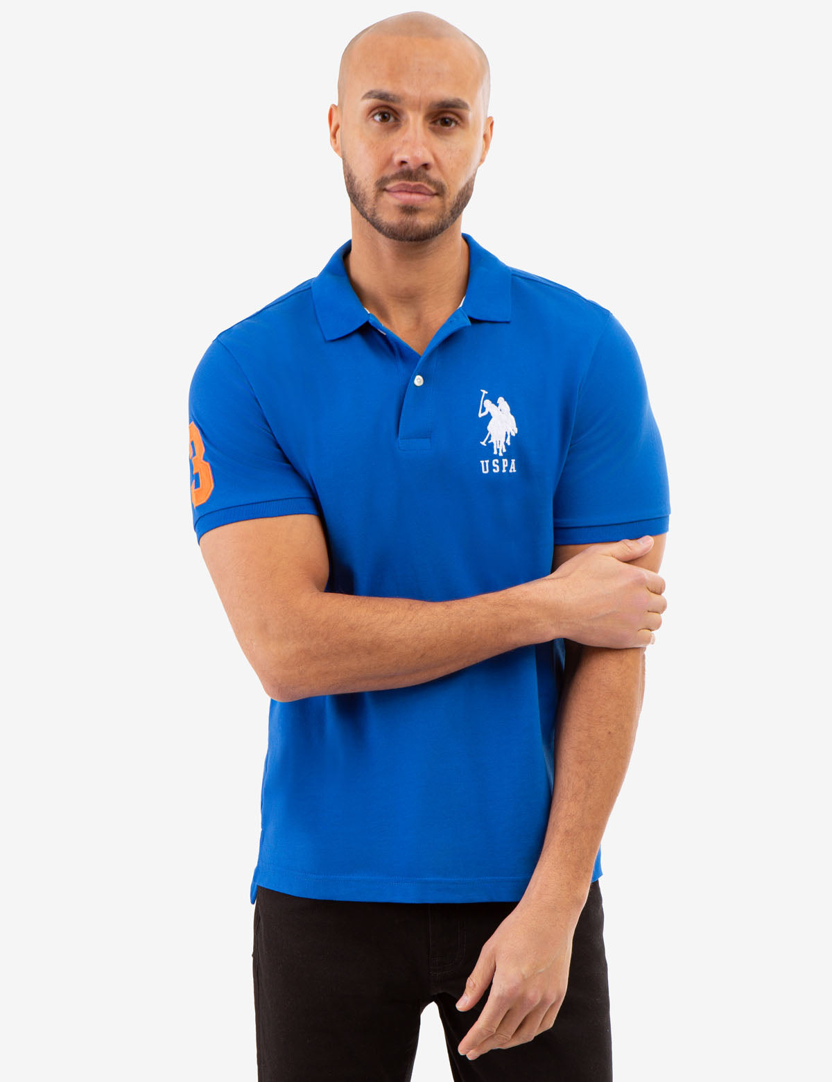 U.S. Polo Assn. - Mens Solid Big Logo Polo Shirt - Size M