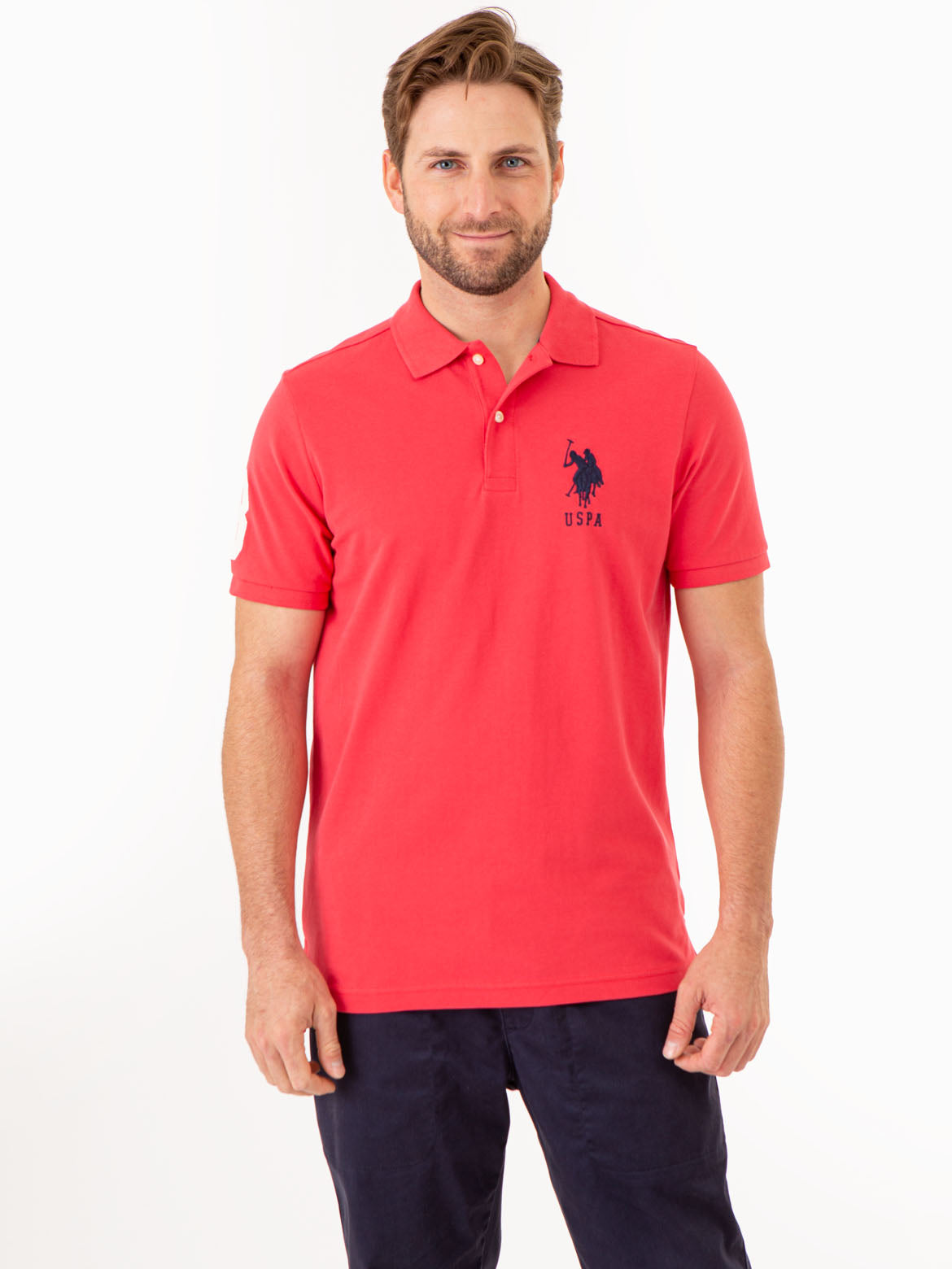 U.S. Polo Assn. - Mens Big Logo Solid Polo Shirt - Size XX