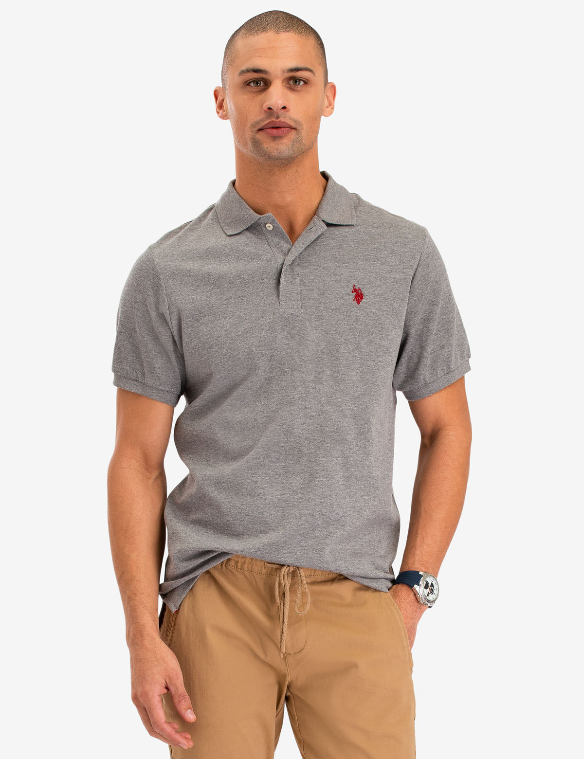 U.S. Polo Assn. - Mens Solid Interlock Polo Shirt - Size XXL
