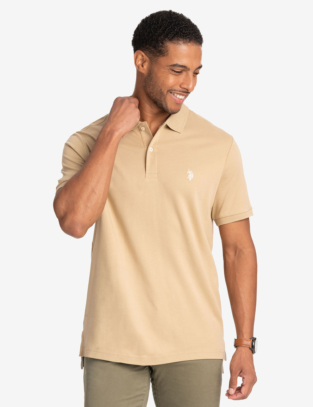 U.S. Polo Assn. - Mens Solid Interlock Polo Shirt - Size XX