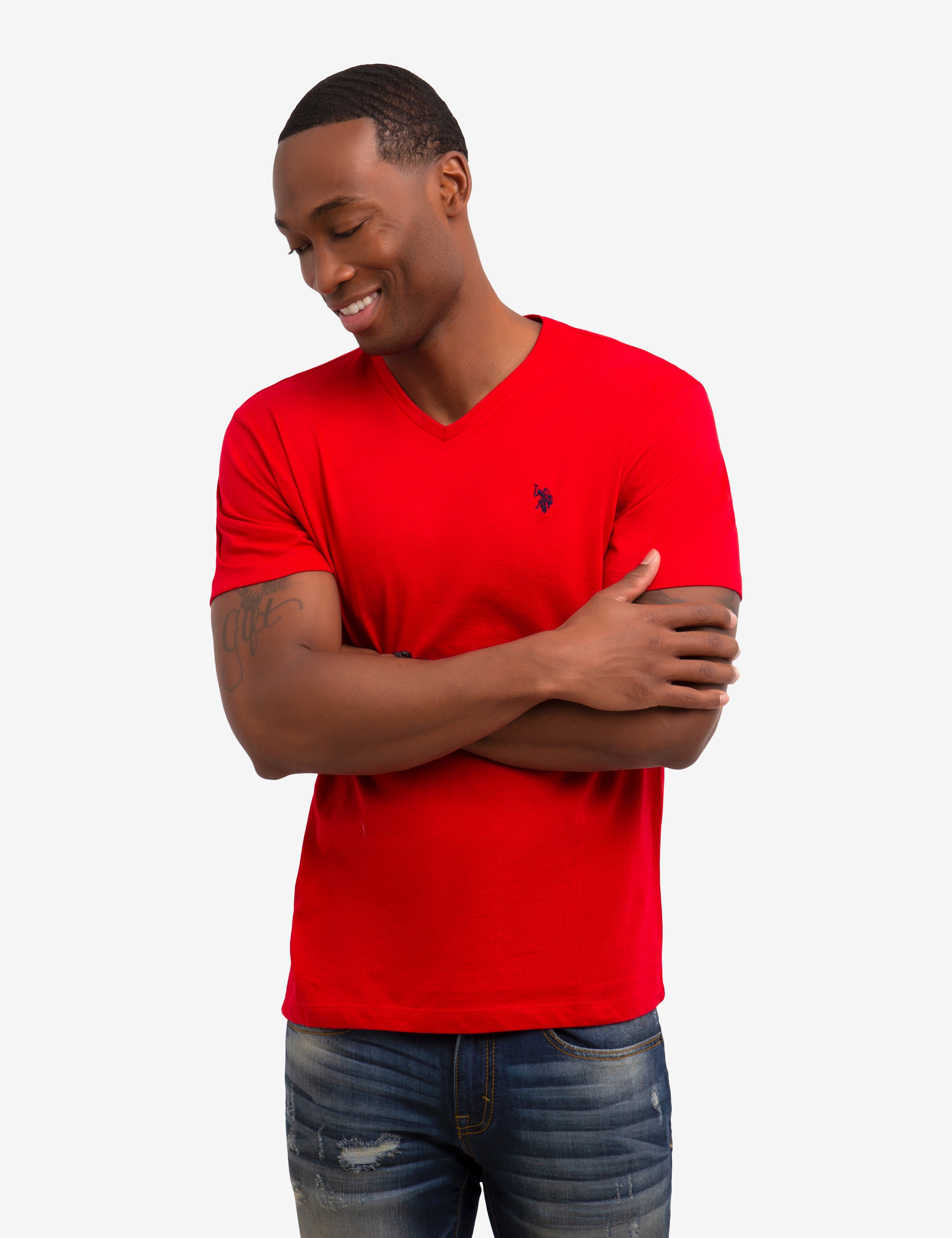 U.S. Polo Assn. - Mens Solid V-Neck T-Shirt - Size XXL