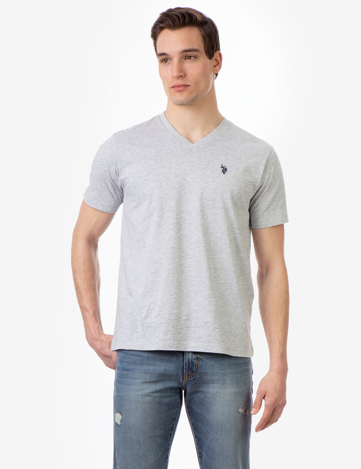 U.S. Polo Assn. - Mens Solid V-Neck T-Shirt - Size S