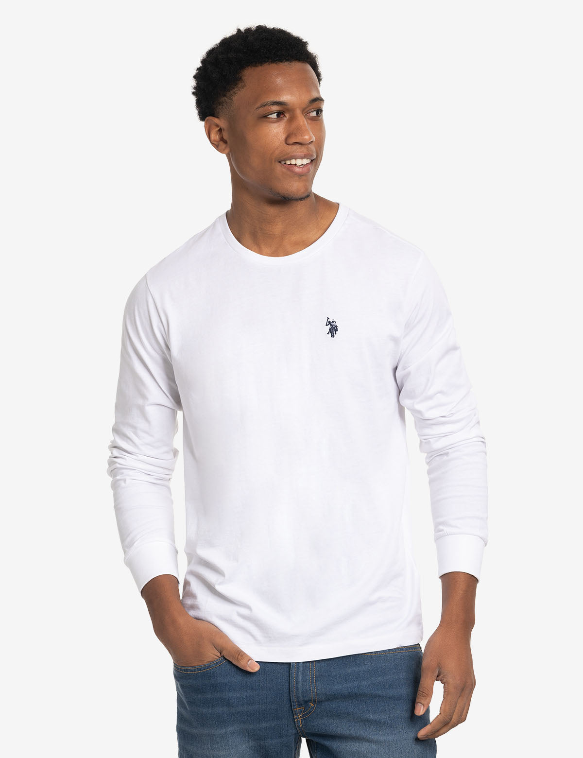 U.S. Polo Assn. - Mens Long Sleeve Solid T-Shirt - Size M