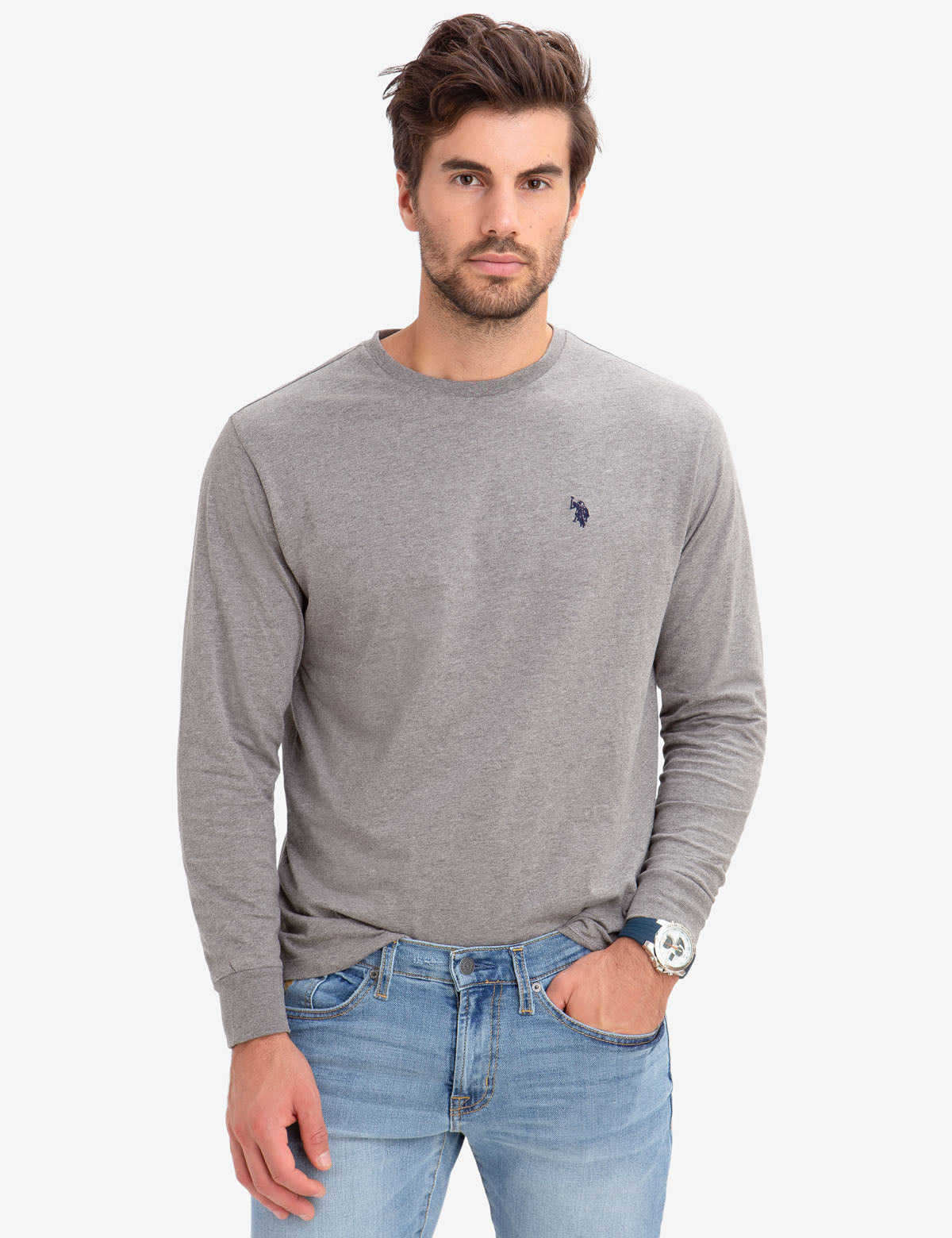 U.S. Polo Assn. - Mens Long Sleeve Solid T-Shirt - Size XL