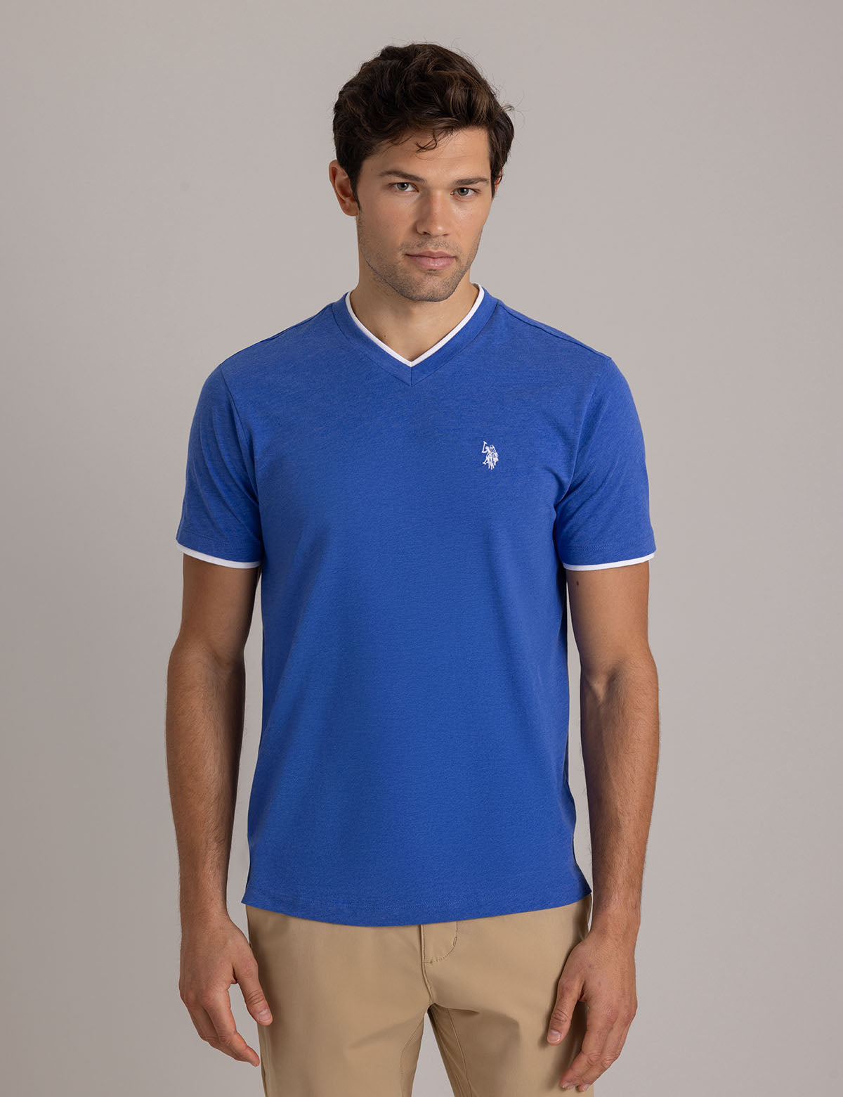 U.S. Polo Assn. - Mens Double V-Neck T-Shirt - Size M