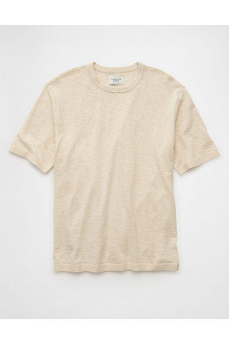 AE Slub Sweater T-Shirt Men's Oatmeal L