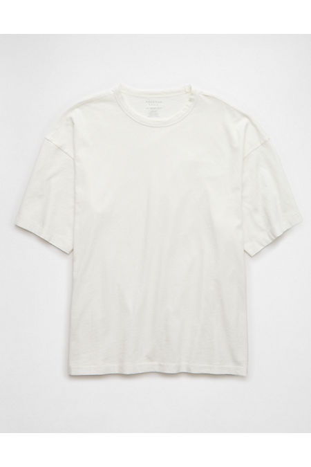 AE Boxy Linen-Blend T-Shirt Men's White M Tall