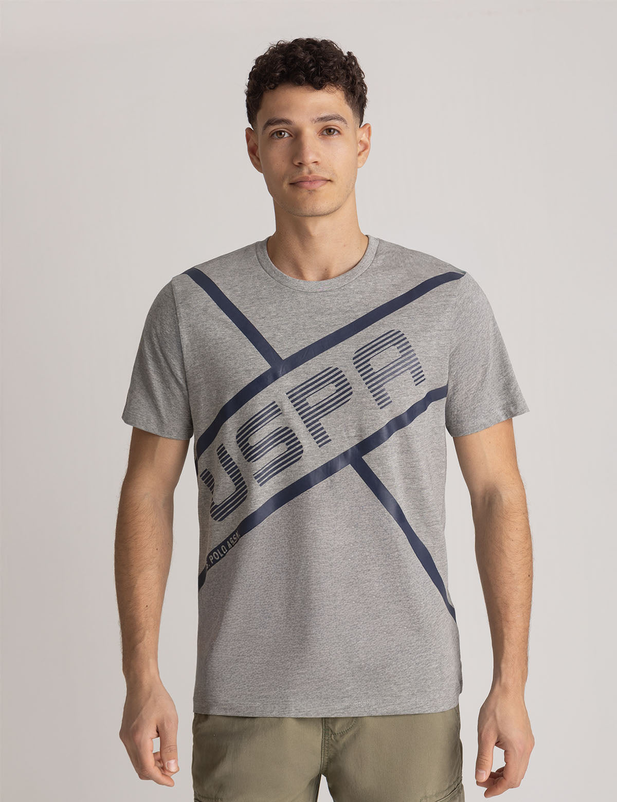 U.S. Polo Assn. - Mens USPA Linear Graphic Jersey T-Shirt - Size M