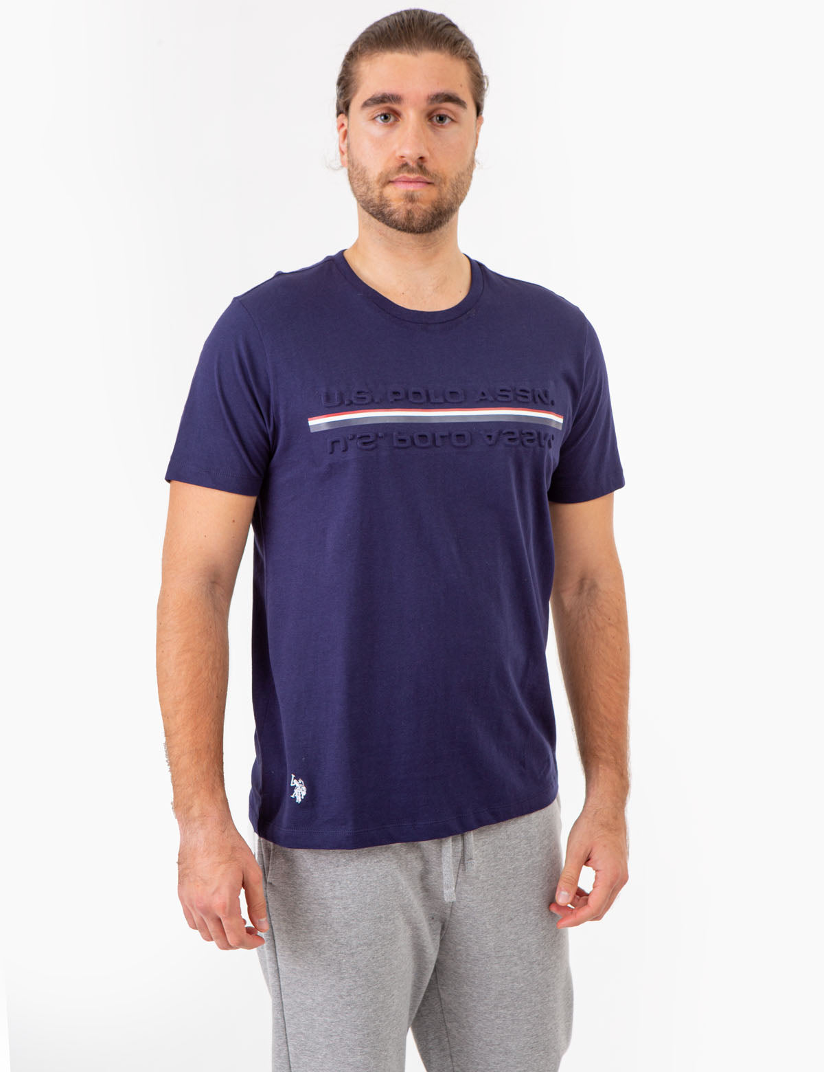 U.S. Polo Assn. - Mens Embossed Signature Stripe Jersey T-Shirt - Size XX