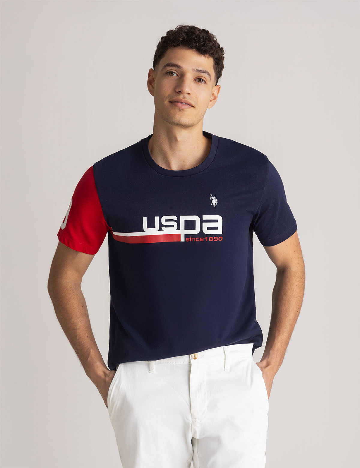 U.S. Polo Assn. - Mens USPA Graphic Crew Neck T-Shirt - Size S