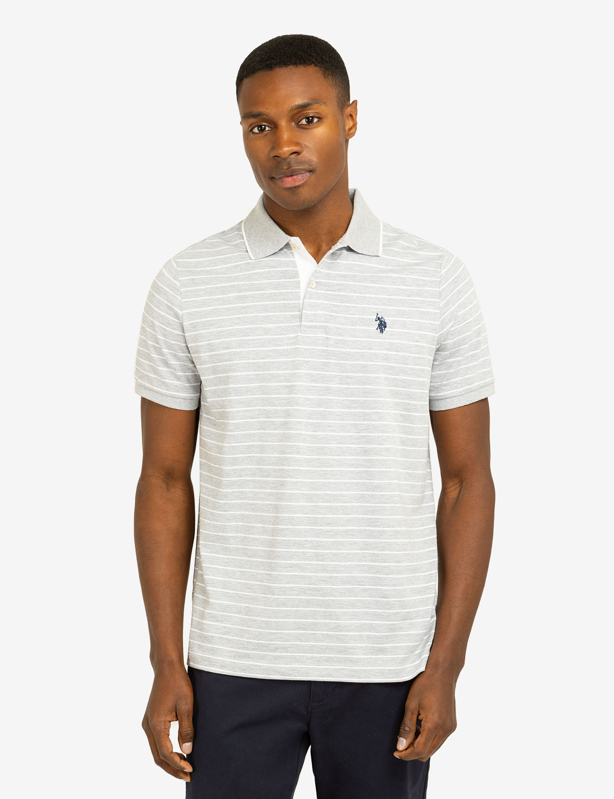 U.S. Polo Assn. - Mens Yarn Dye Stripe Jersey Polo Shirt - Size XX