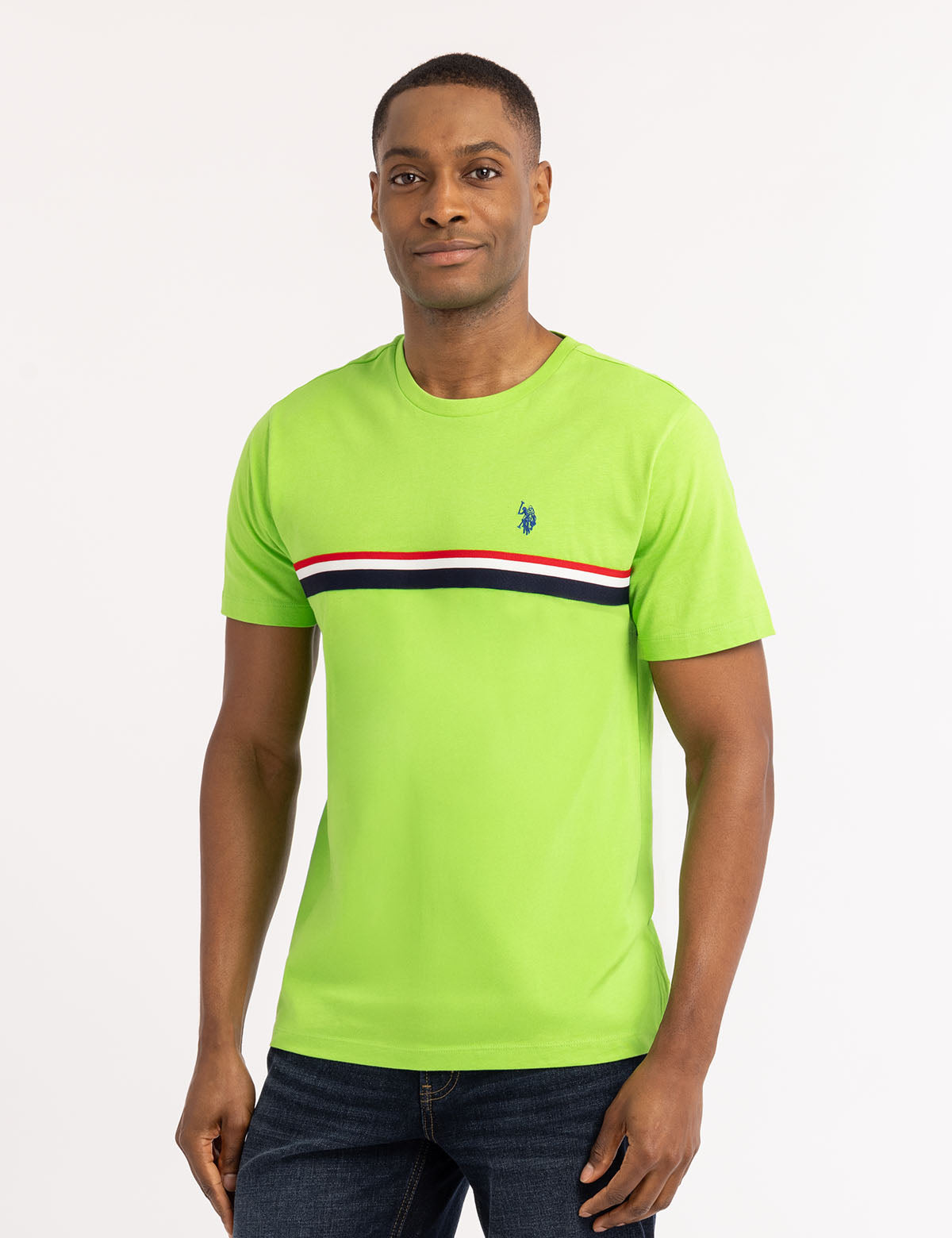 U.S. Polo Assn. - Mens Signature Tricot Pieced Jersey T-Shirt - Size L