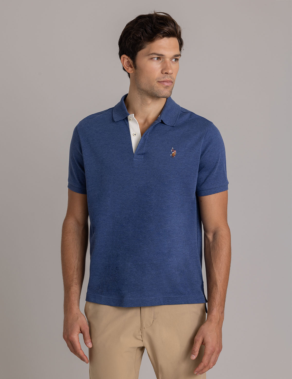 U.S. Polo Assn. - Mens Multi Color Logo Interlock Polo Shirt - Size M