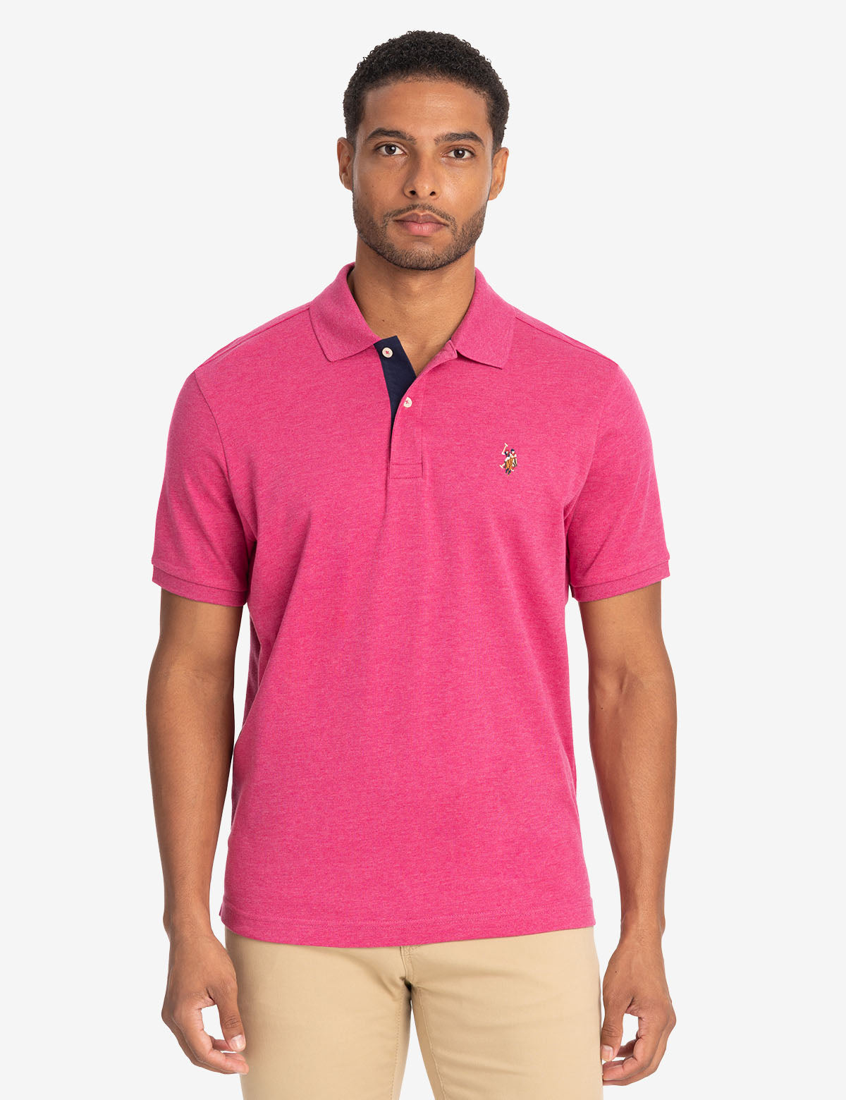 U.S. Polo Assn. - Mens Multi Color Logo Interlock Polo Shirt - Size XX