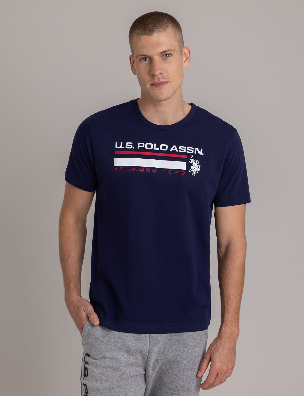 U.S. Polo Assn. - Mens U.S. Polo Assn. Graphic Jersey T-Shirt - Size M