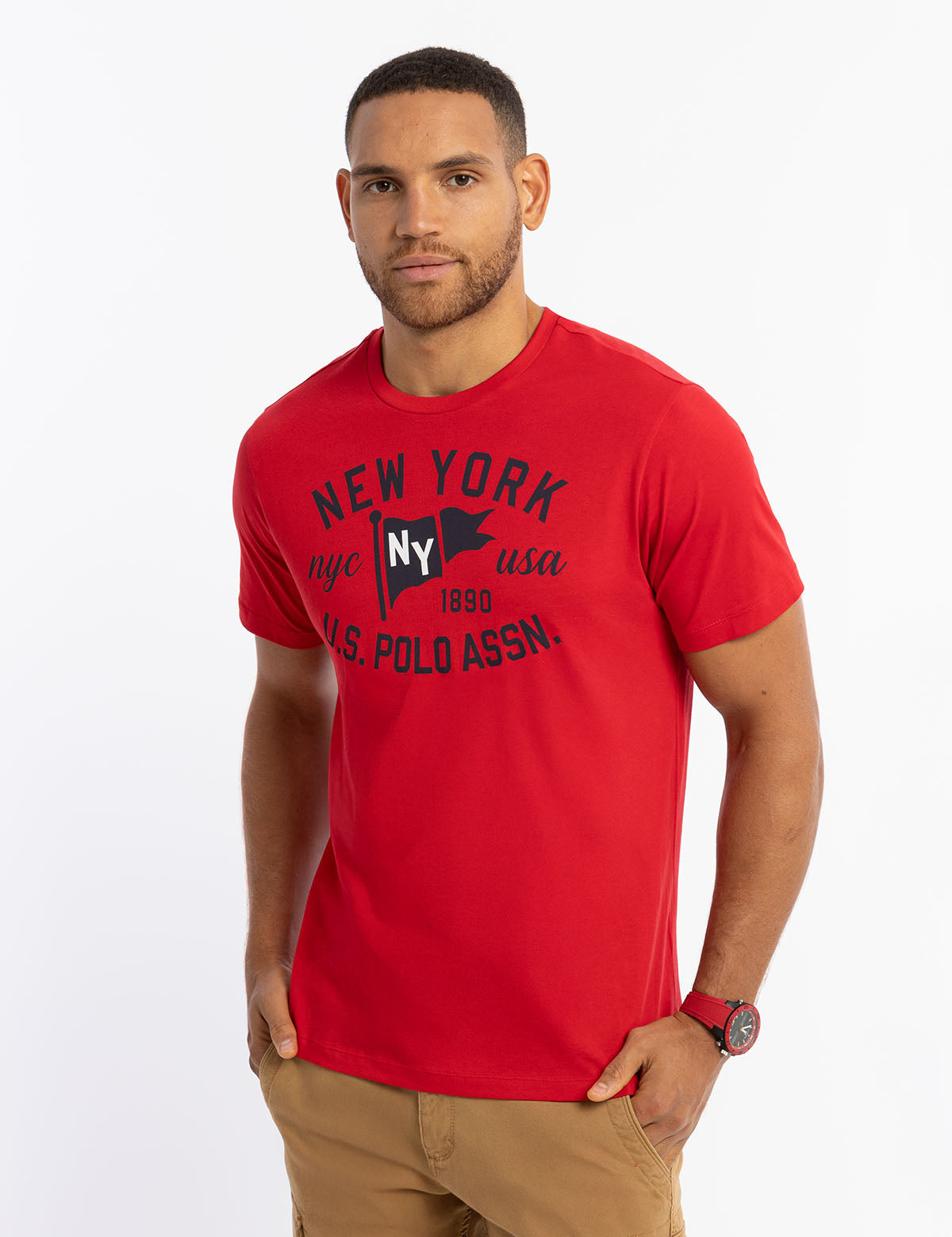 U.S. Polo Assn. - Mens New York Graphic Jersey T-Shirt - Size XX