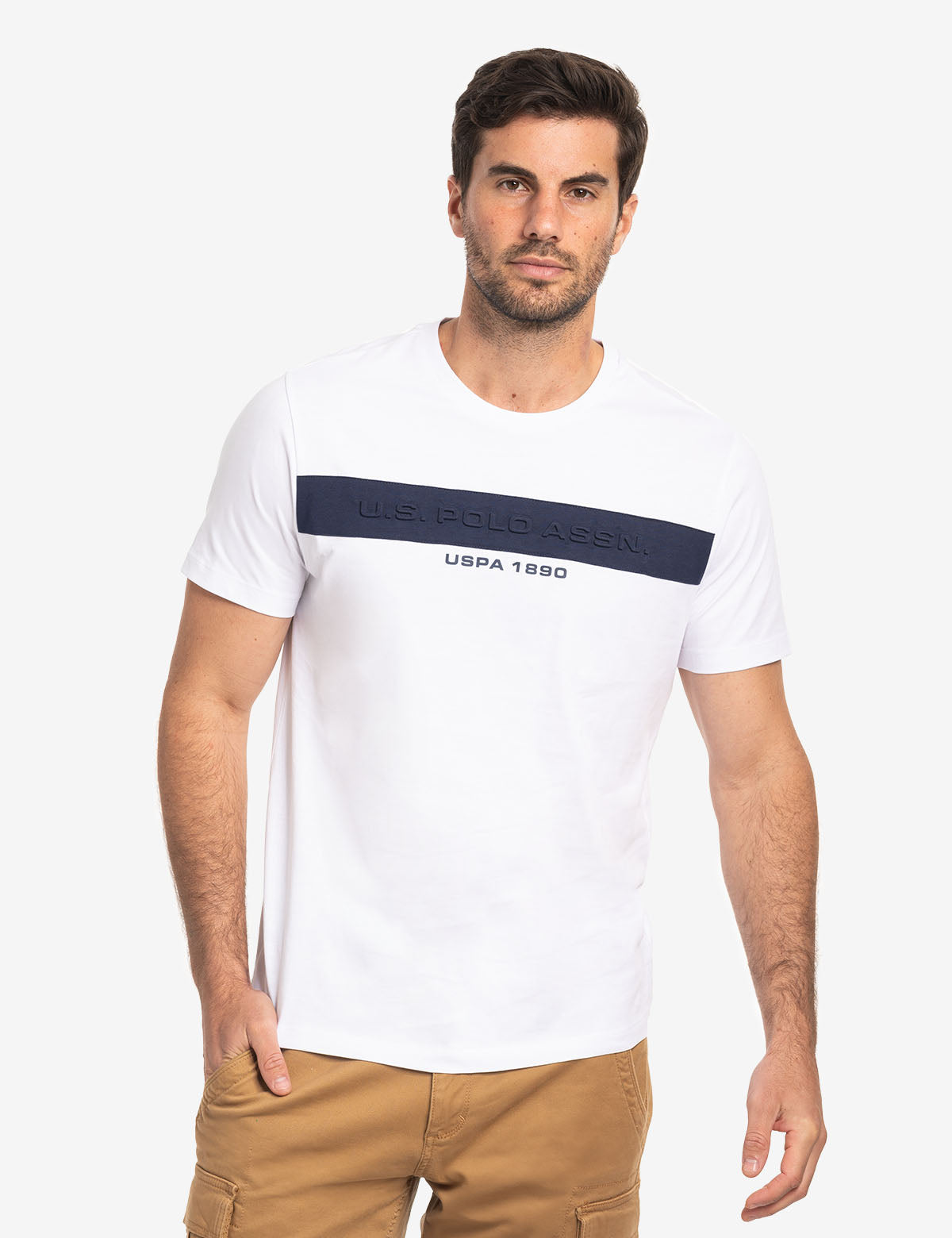 U.S. Polo Assn. - Mens USPA Embossed Logo Jersey T-Shirt - Size XX