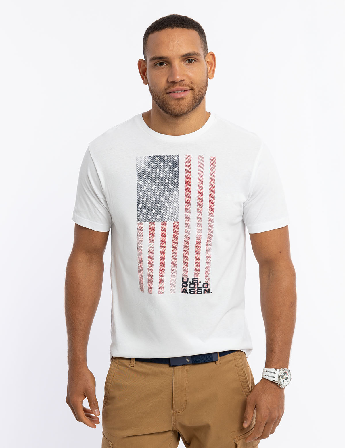 U.S. Polo Assn. - Mens Faded Flag Graphic T-Shirt - Size XL